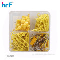 Yellow Paper Clip Set With Office pins